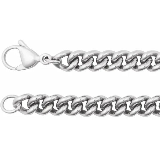 STAINLESS STEEL 6.3 MM CURB 8 CHAIN