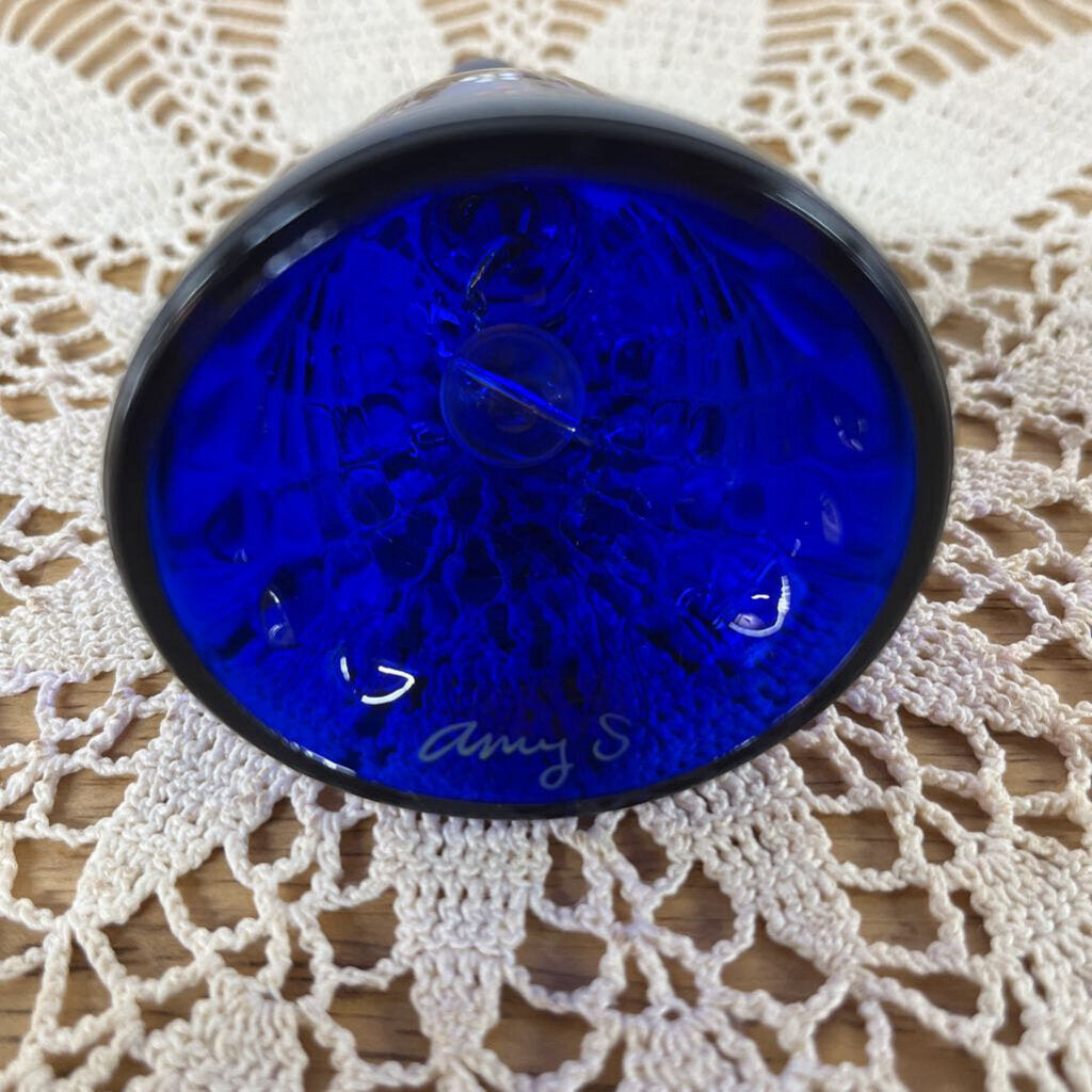 FENTON COBALT BELL ARTIST SIGNED-Thriftique Marketplace