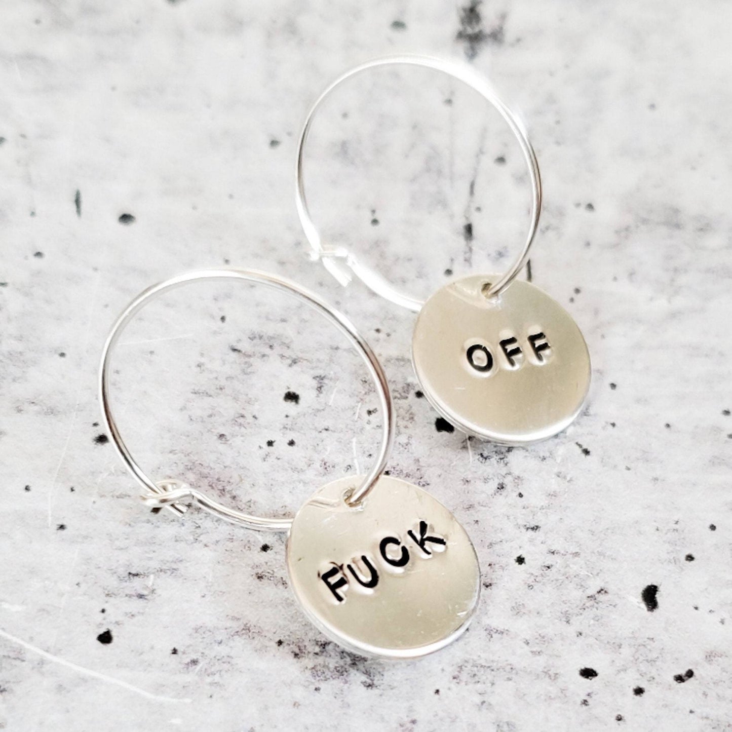 FUCK OFF HOOP EARRINGS