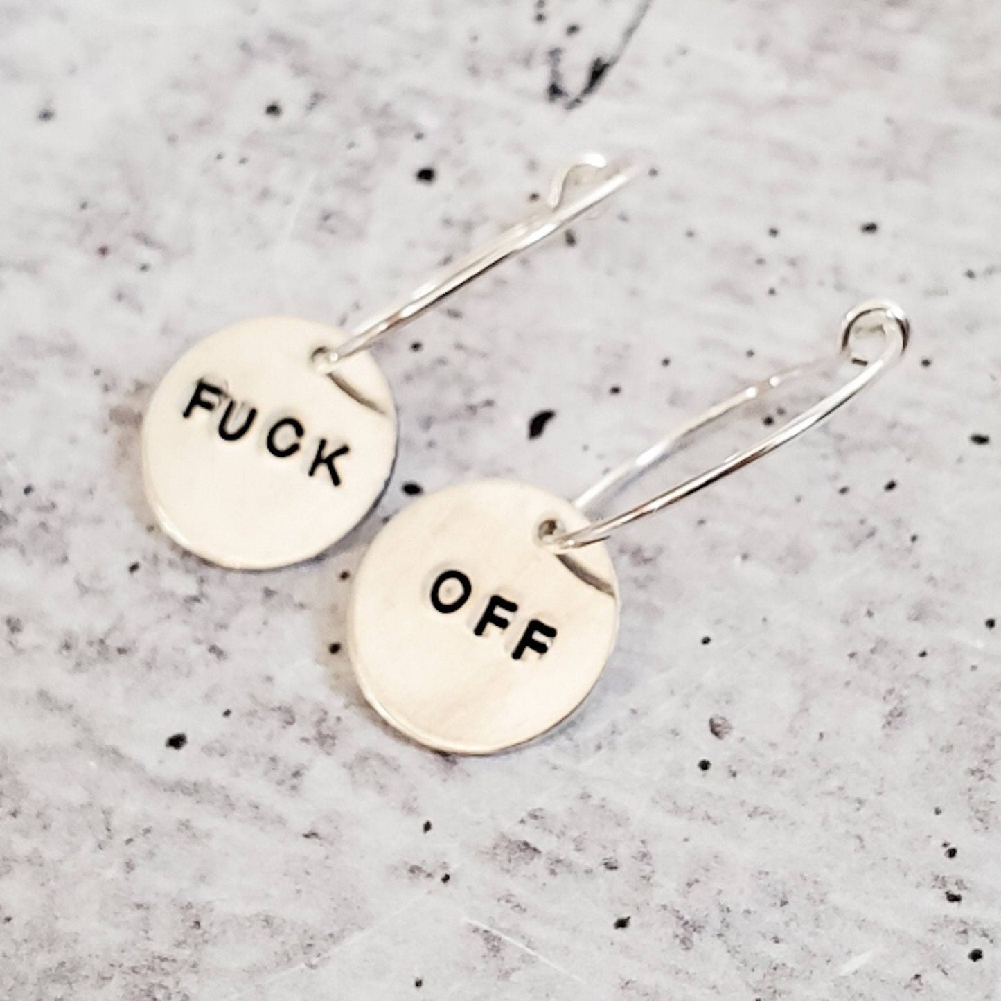 FUCK OFF HOOP EARRINGS