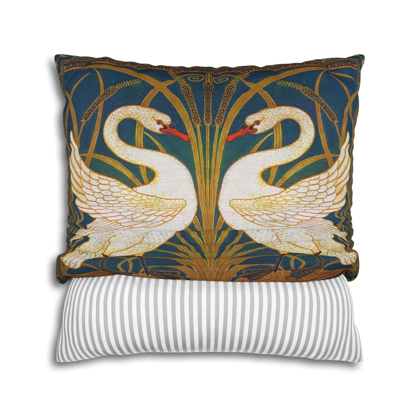 SWAN, RUSH AND IRIS THROW PILLOW