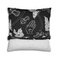 SPOOKY SPELLS, BATS, AND MUSHROOMS THROW PILLOW