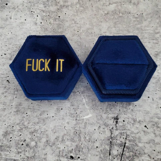 FUNNY CUSTOM VELVET RING BOX
