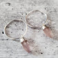 GEMSTONE SPIKE ENDLESS HOOP EARRINGS