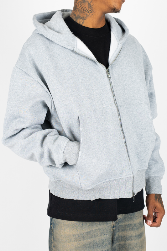 THE LABEL WEATHERED ZIP UP
