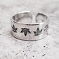 HEMP LEAF SILVER RING