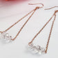 HERKIMER DIAMOND BAR DANGLE EARRINGS