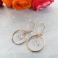 HERKIMER DIAMOND CHANDELIER HOOP EARRINGS
