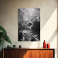 SUNLIT FISH, OCEAN RAYS, UNDERWATER WONDER, TRANQUIL SEA LIFE, FRAMED CANVAS PRINT, KIDS ROOM DECOR, COASTAL ART, NAUTICAL HOME STYLE