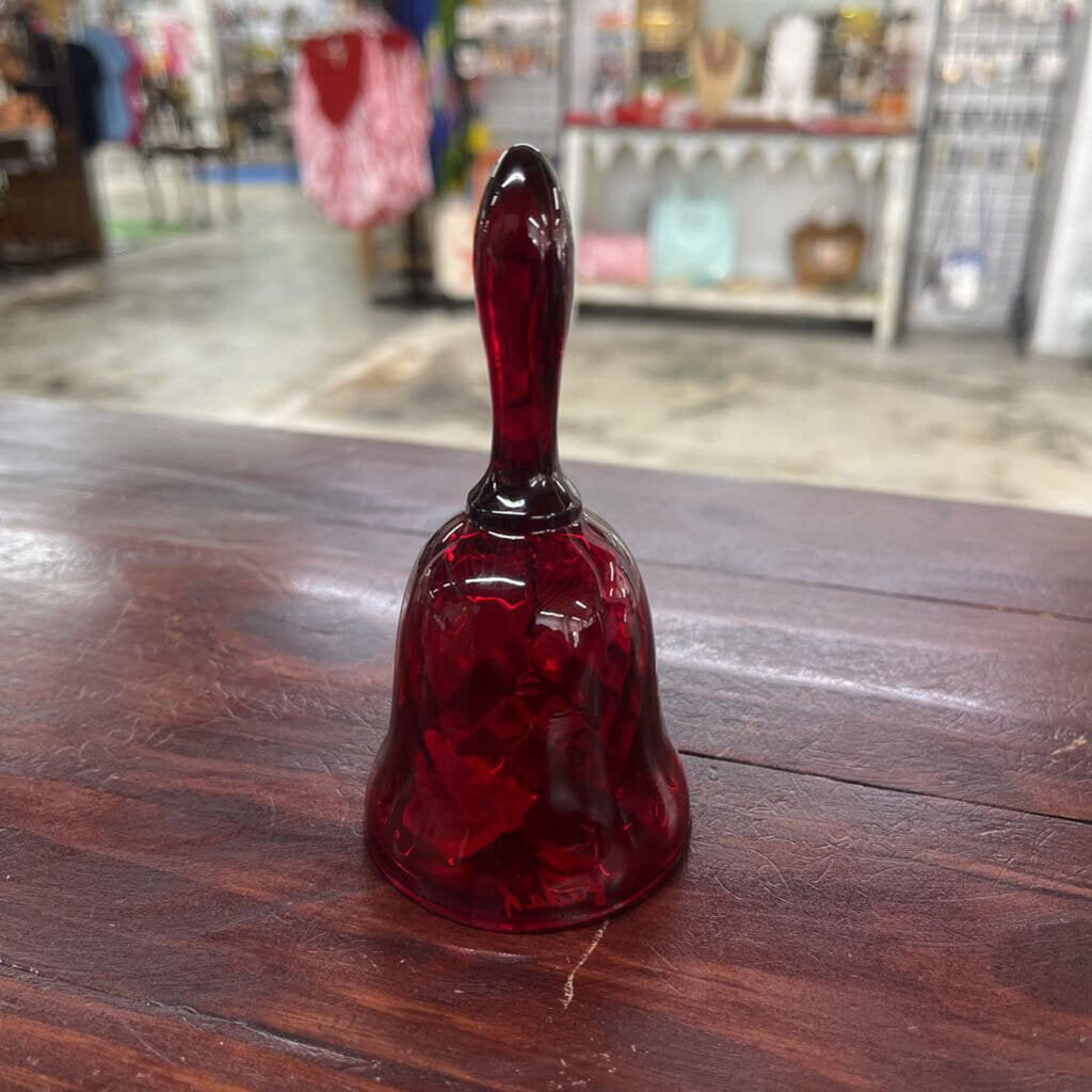 FENTON SMALL RUBY RED BELL-Thriftique Marketplace