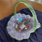 FENTON ROSE MILK GREEN APPLE BASKET-Thriftique Marketplace