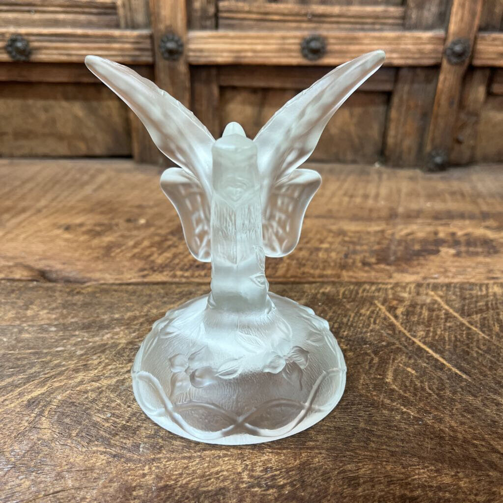 FENTON FROSTED CRYSTALL BUTTERFLY-Thriftique Marketplace