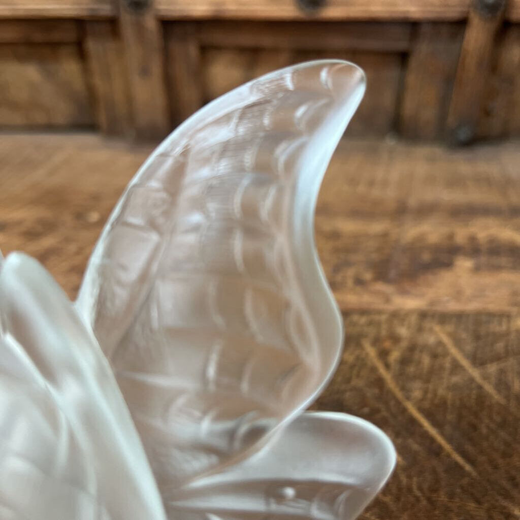 FENTON FROSTED CRYSTALL BUTTERFLY-Thriftique Marketplace