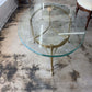 MID CENTURY GOLD + GLASS COFFEE TABLE
