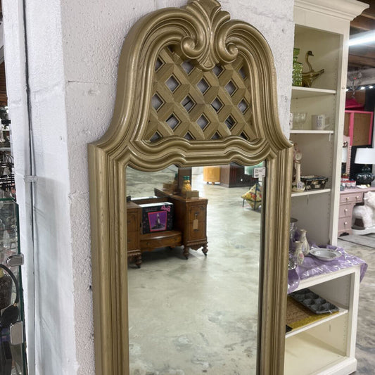 Vintage Long Wall Mirror + Lowboy Console
