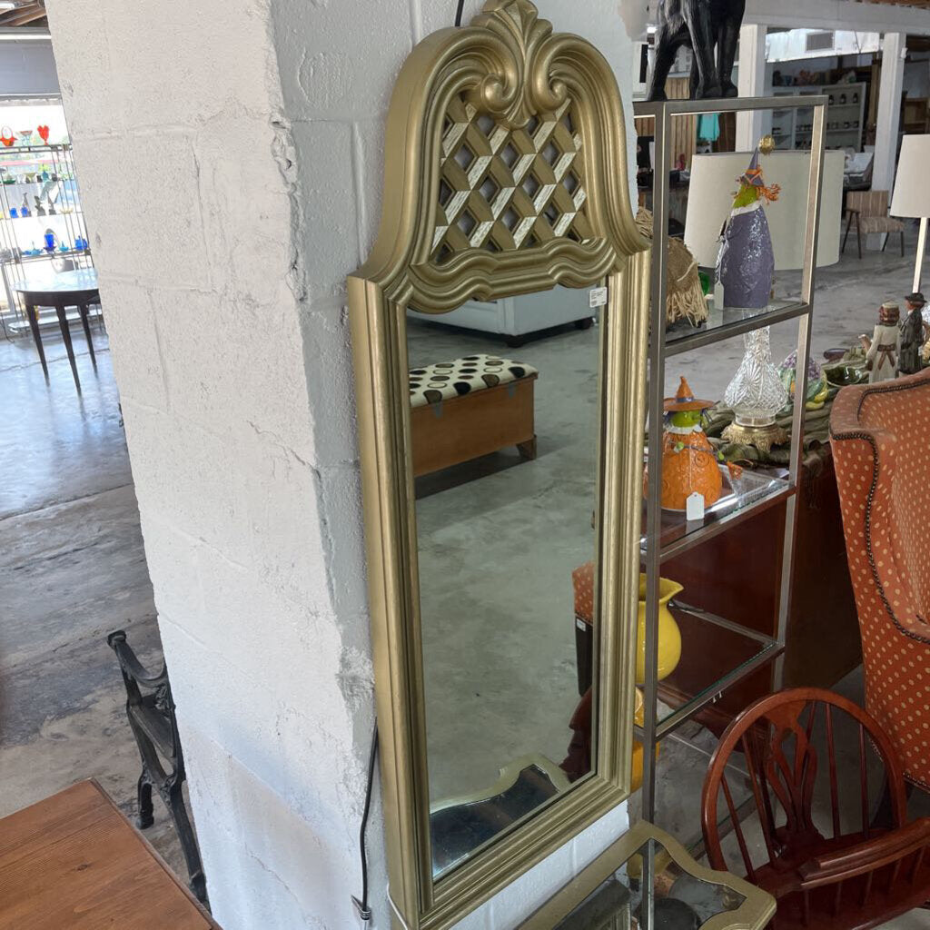 Vintage Long Wall Mirror + Lowboy Console