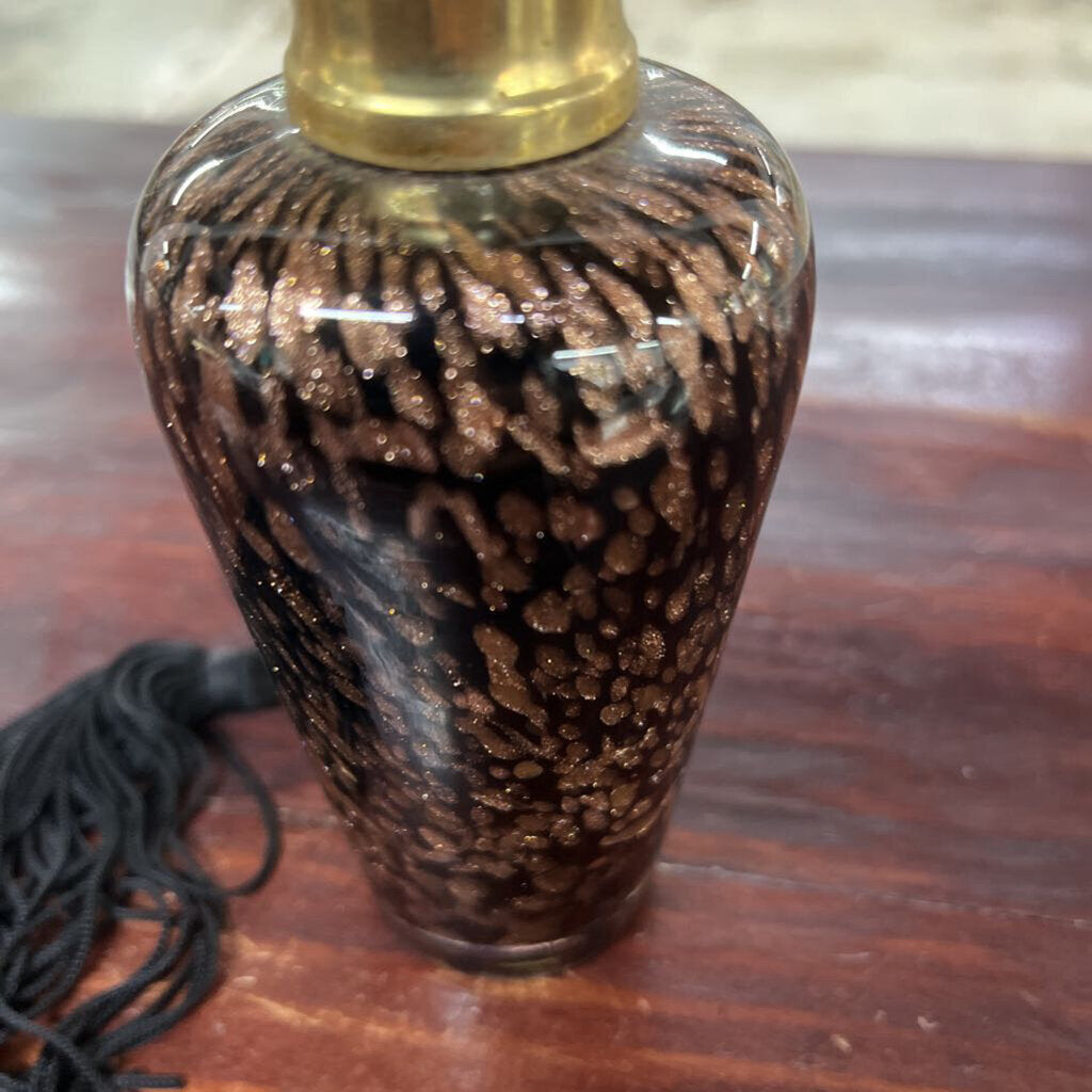 VINTAGE BLACK & GOLD PERFUME BOTTLE