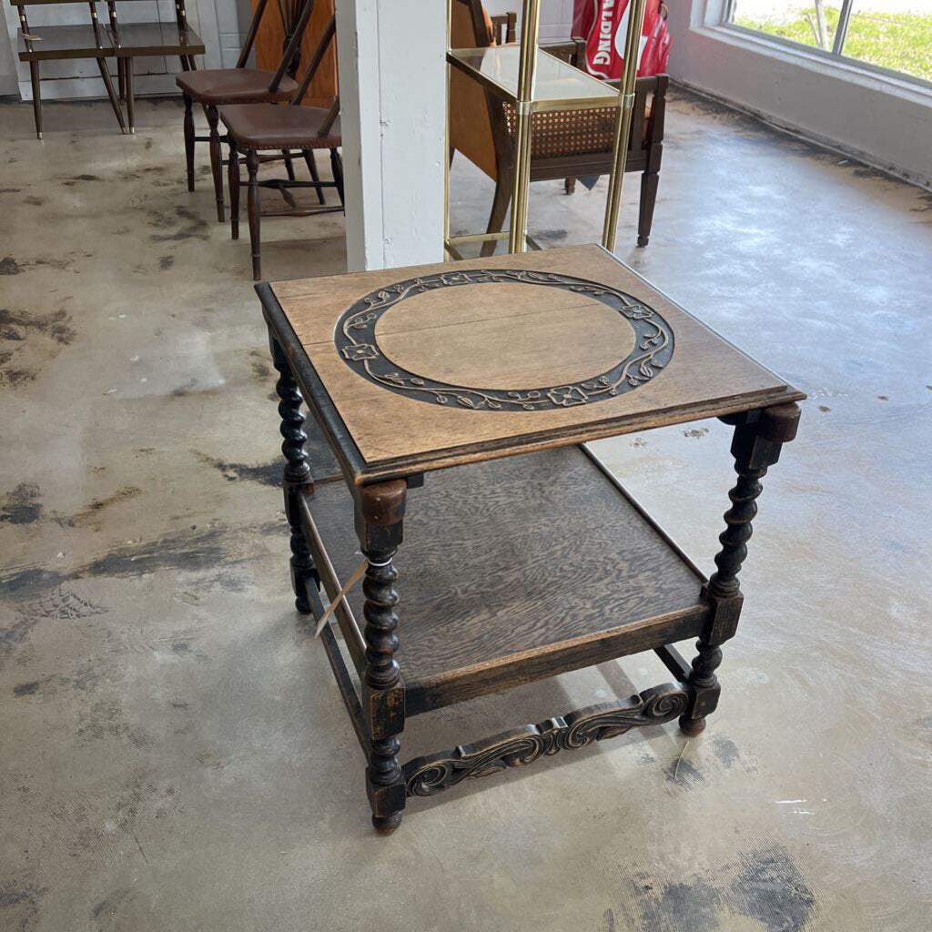 ANTIQUE 17TH CENTURY MONKS CHAIR/TABLE
