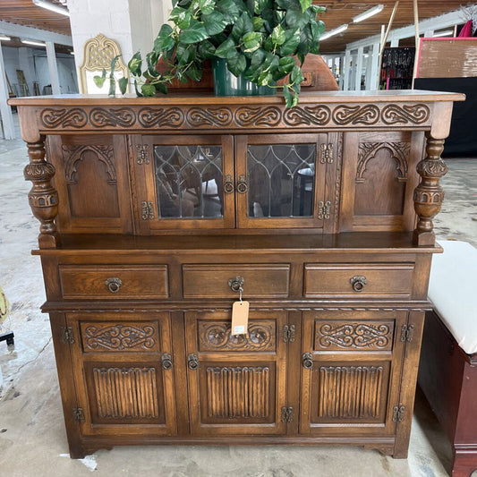 ANTIQUE CREDENZA/JACOBEAN CUPBOARD - PLEASE READ DESCRIPTION