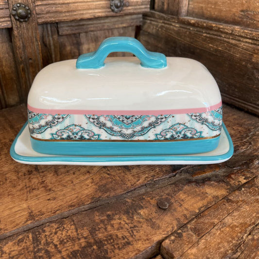 POTTERS STUDIO BUTTER DISH WITH LID-Thriftique Marketplace