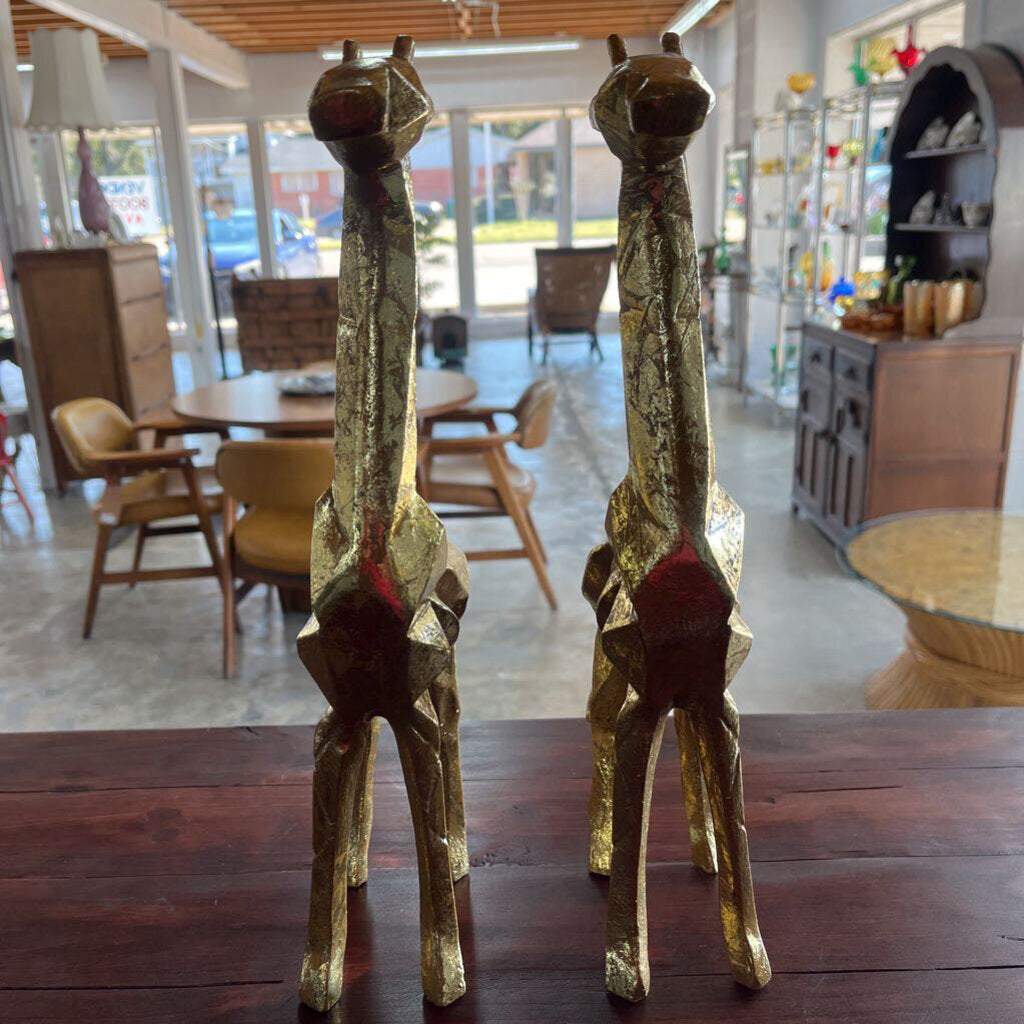 PAIR GOLDEN GIRAFFES-Thriftique Marketplace