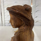 PAIR EXOTIC LIGHT WOOD CARVINGS