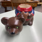 VINTAGE METLOX TEDDY COOKIE JAR