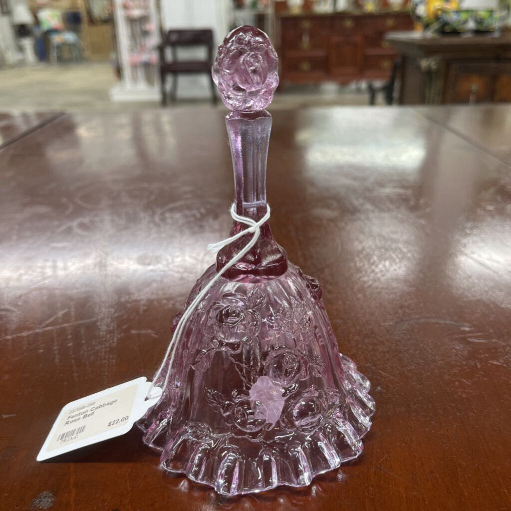 FENTON CABBAGE ROSE BELL-Thriftique Marketplace