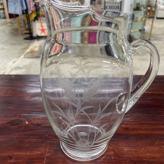 VINTAGE PRINCESS HOUSE WHEAT PITCHER (SMALL CHIP)-Thriftique Marketplace