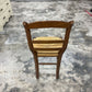 VINTAGE RUSH SEAT CHAIR WITH CABRIOLE LEGS