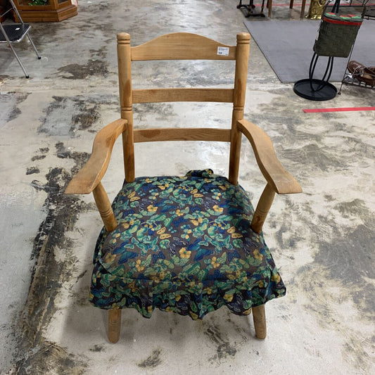 OLD FARMHOUSE CHAIR BLUE CUSHION