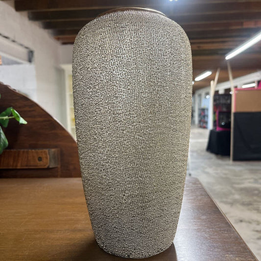 GOLD BEADED VASE-Thriftique Marketplace