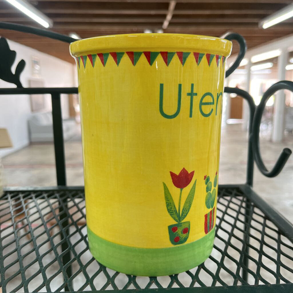 YELLOW UTENSILS HOLDER