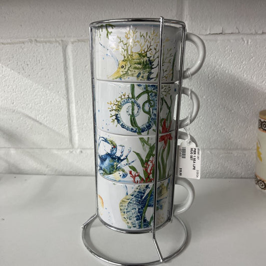 PIER 1 SEA LIFE MUG SET