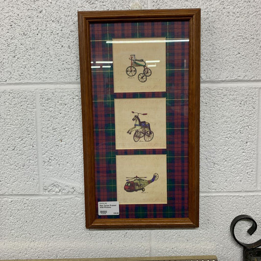 PAIR TARTAN FRAMED WALL PICTURES