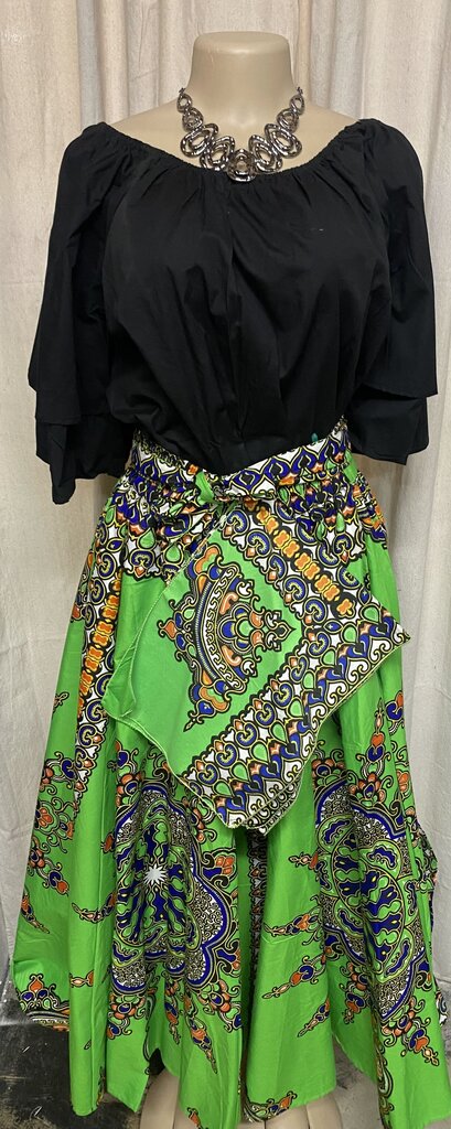 ANKARA MAXI SKIRT STAR BURST