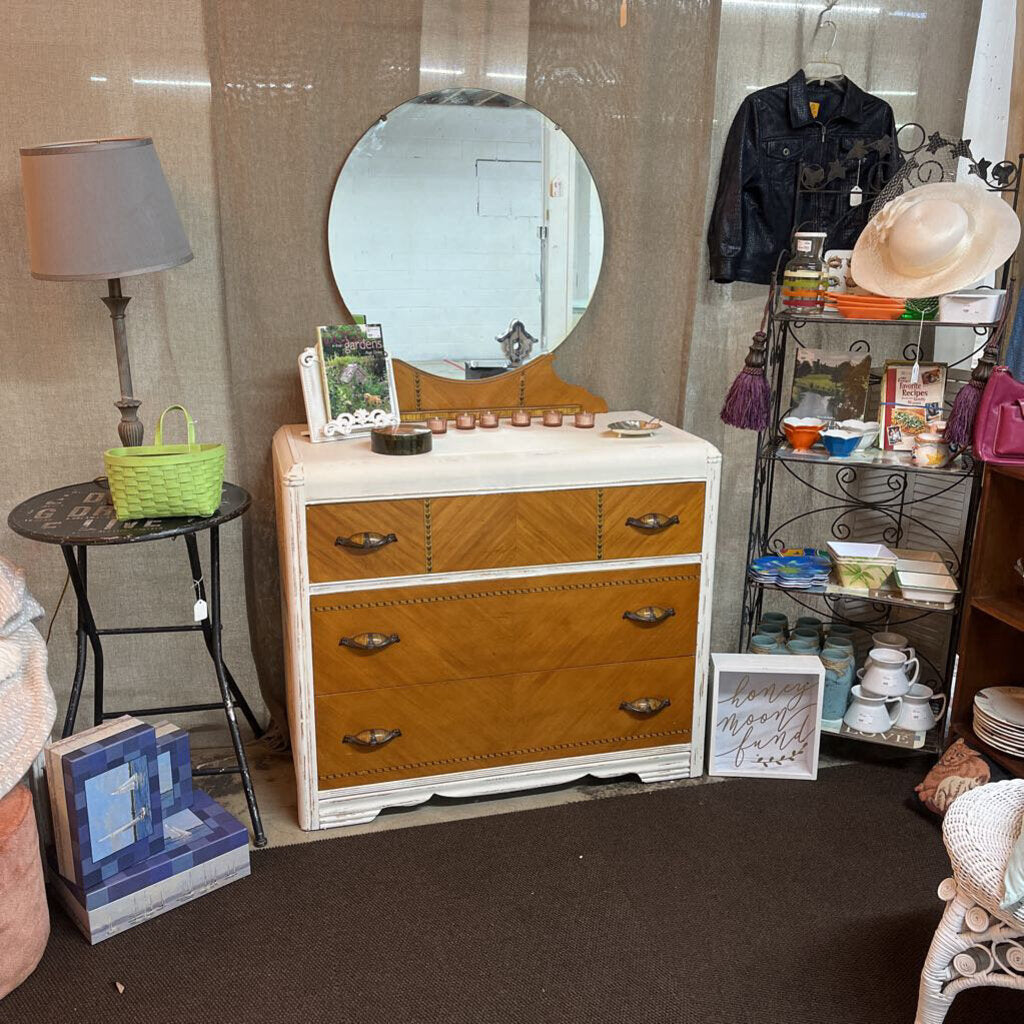 Waterfall dresser w/ mirror-Thriftique Marketplace