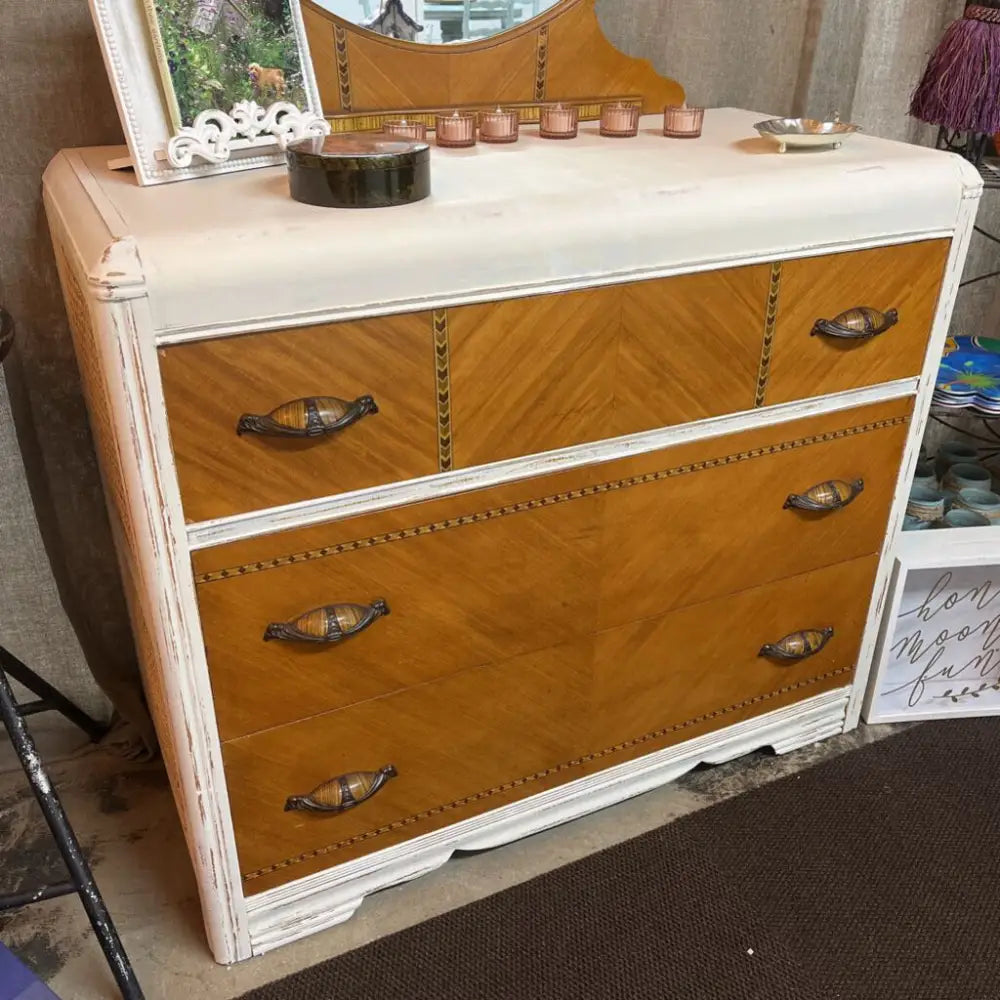 WATERFALL DRESSER WITH MIRROR