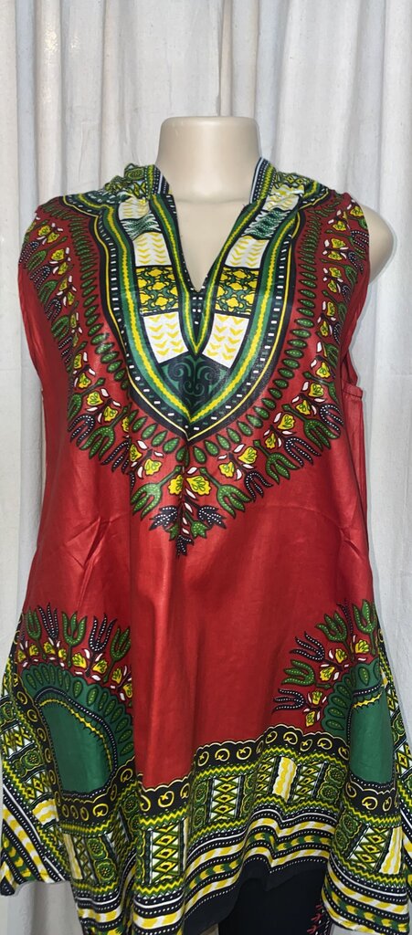 DASHIKI -SLEEVELESS HOODED