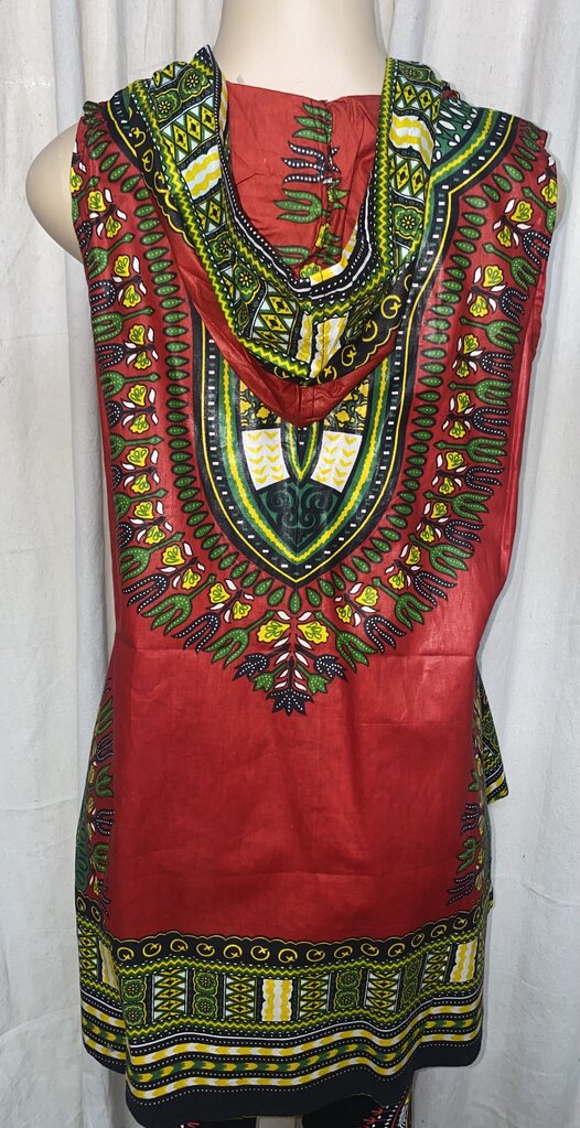 DASHIKI -SLEEVELESS HOODED