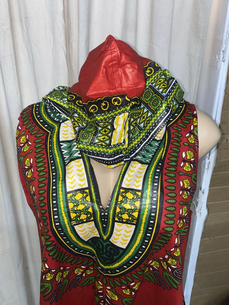DASHIKI -SLEEVELESS HOODED