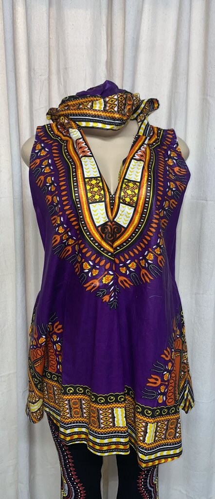 DASHIKI -SLEEVELESS HOODED