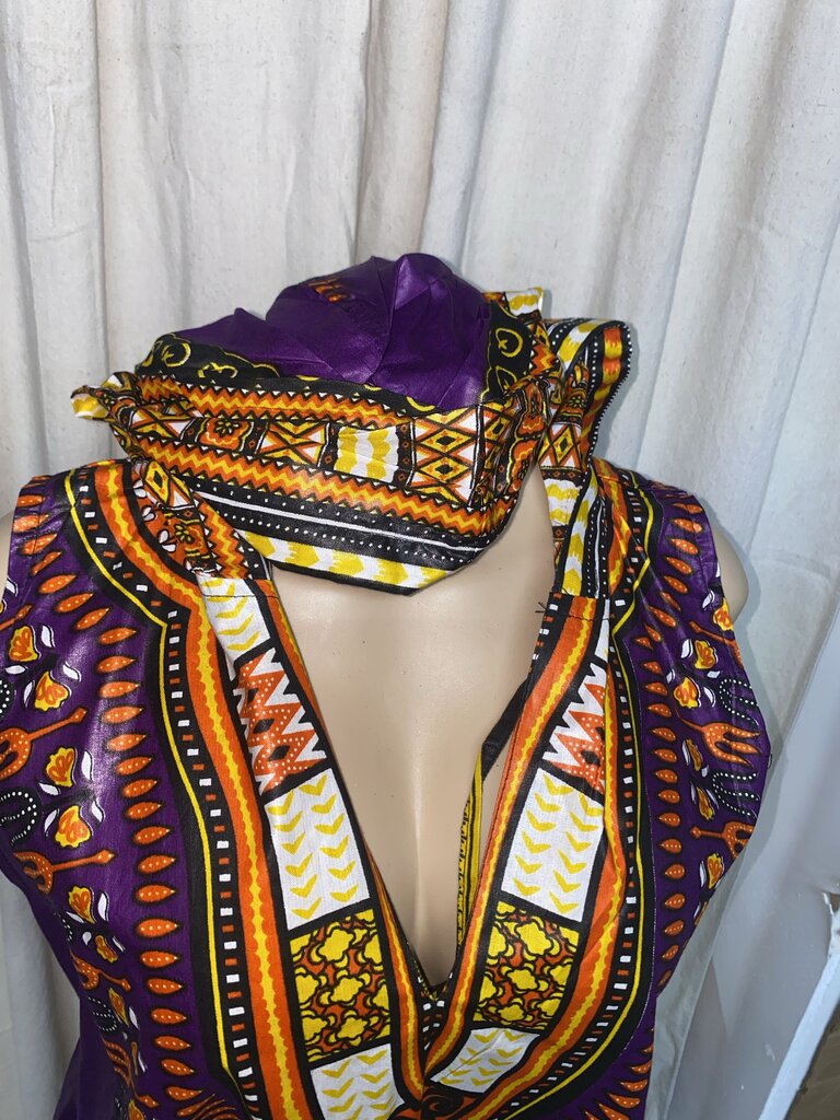 DASHIKI -SLEEVELESS HOODED