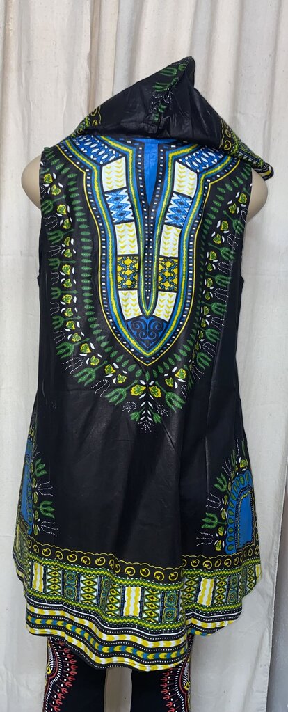 DASHIKI -SLEEVELESS HOODED