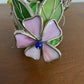 STAINED GLASS BUTTERFLY CANDLE HOLDER