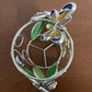 STAINED GLASS BUTTERFLY CANDLE HOLDER