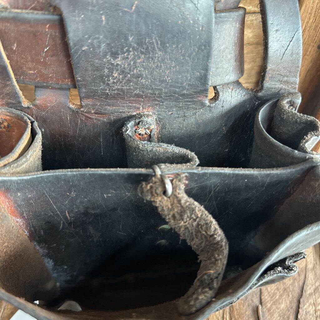 Vintage Distressed Leather Tool Belth
