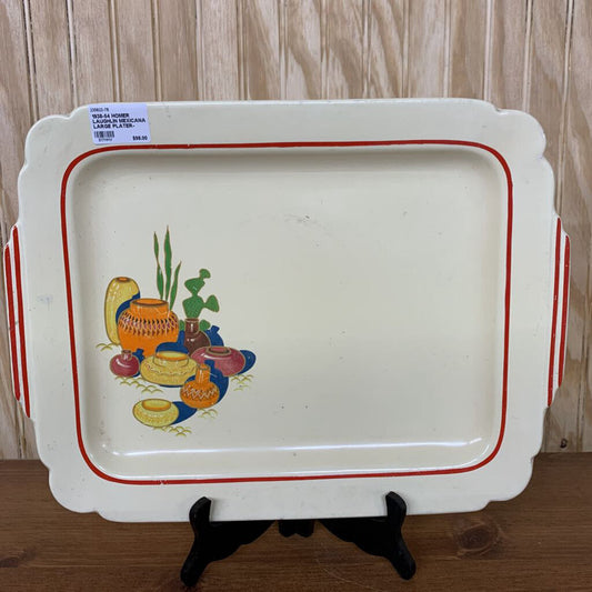 1938-54 HOMER LAUGHLIN MEXICANA LARGE PLATER- RARE