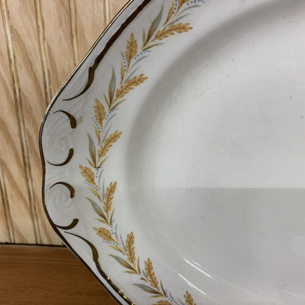 1947 HOMER LAUGLIN KINGSTON WHEAT EGGSHELL GEORGIAN PLATTE15 5/8"