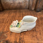 PORCELAIN SHOE MADE IN OCCUPIED JAPAN PINK ROSE AND BUD